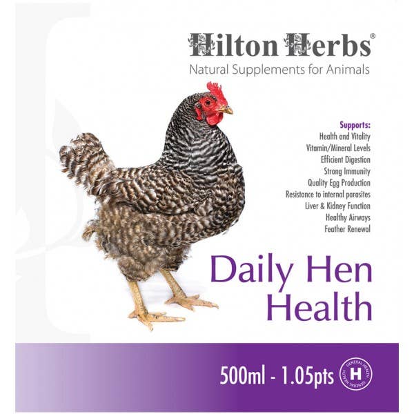 Nyhet! "Hilton Herbs Daily Hen Health" – Daglig urtetilskudd for fjørfe.