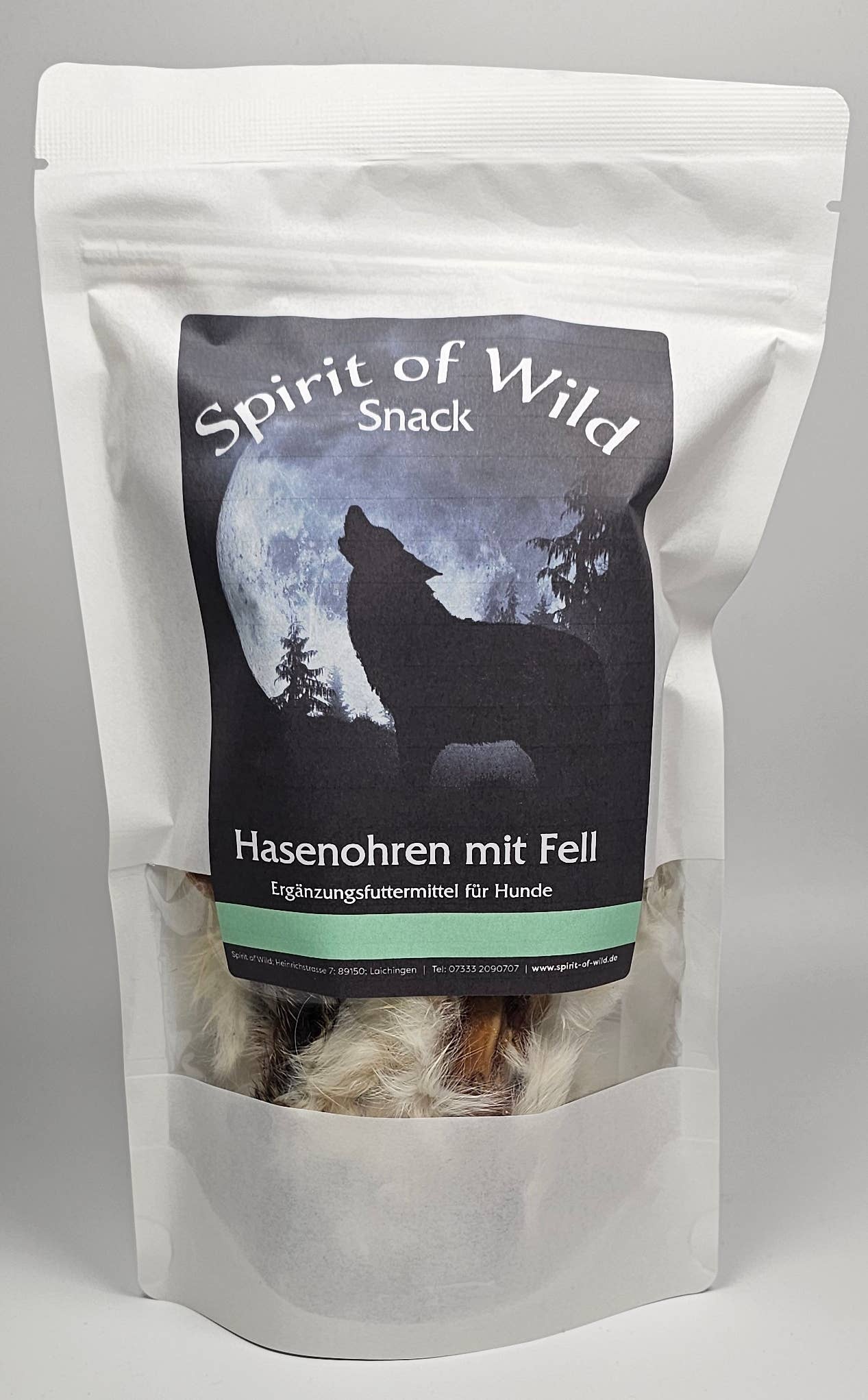 Forhåndssalg 10%, utsending fra uke 33/34! Spirit of Wild chew items rabbit ears with fur (Oversettelse kommer)