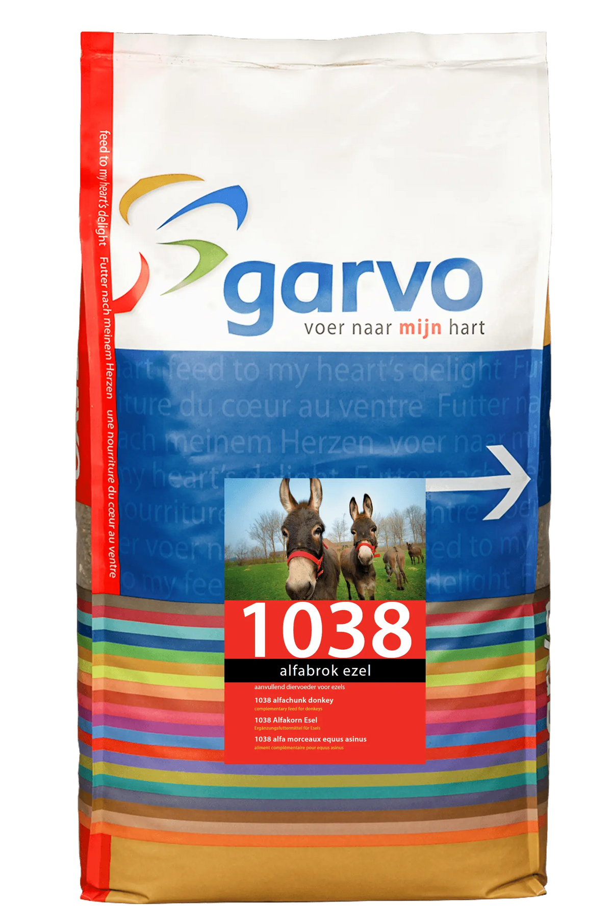 Nyhet! Garvo 1038 Alfachunk Esel- Et fiberrikt og næringsbalansert fôr utviklet for esler. GMO-fritt. Utsending fra uke 41.