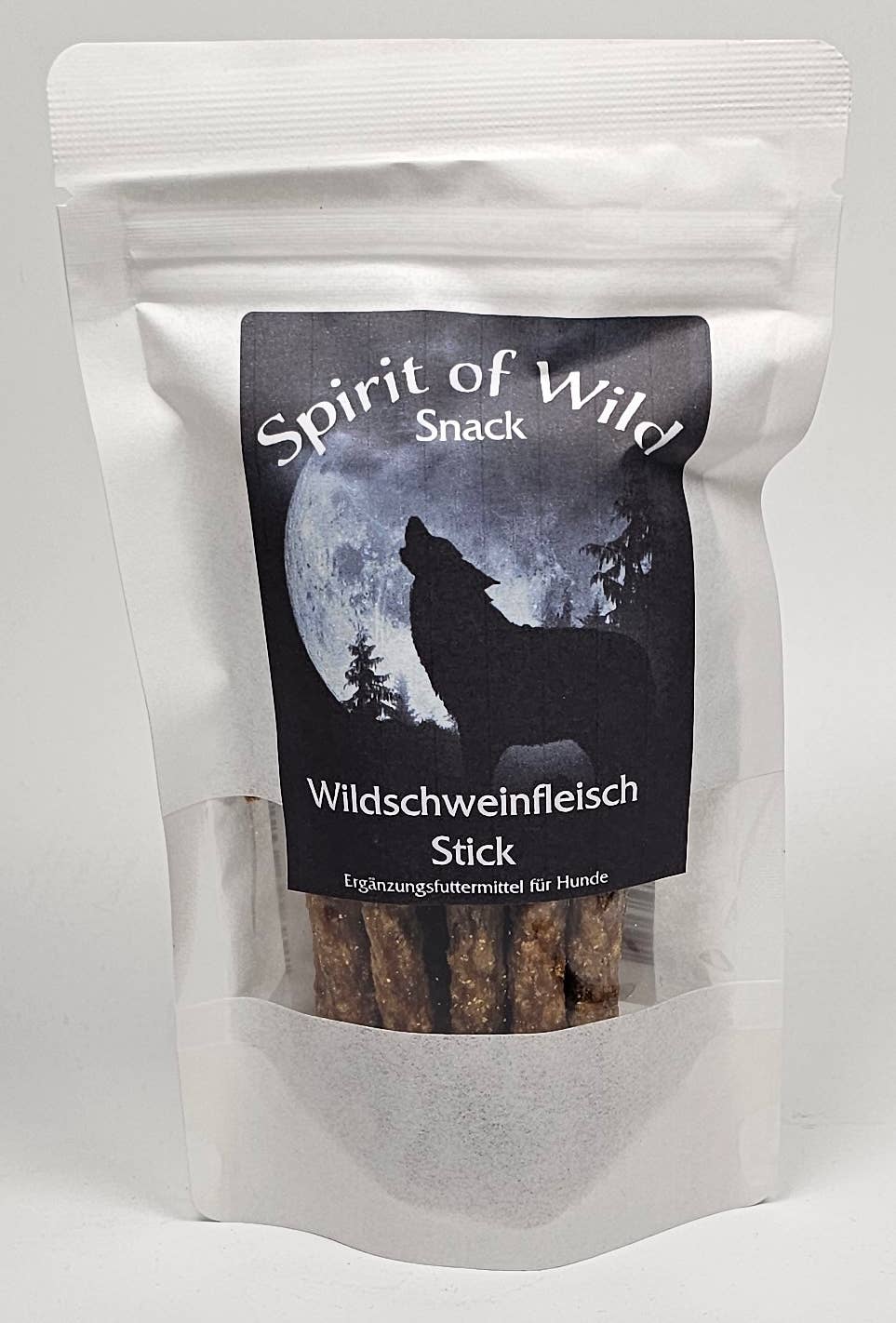 Forhåndssalg 10%, utsending fra uke 33/34! Spirit of Wild Snack Wild Boar Meat Stick (Oversettelse kommer)
