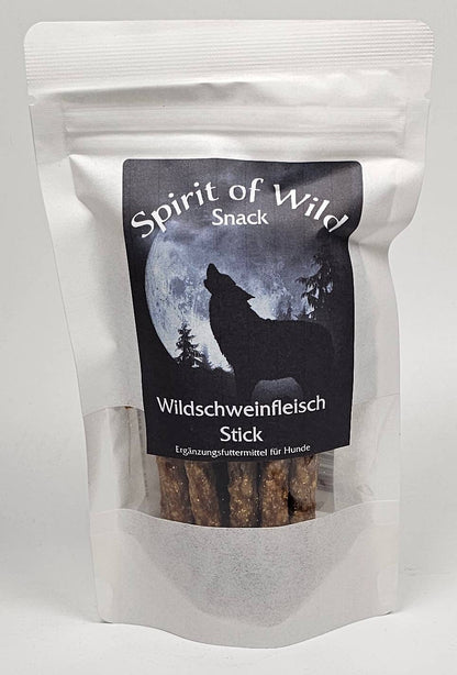 Forhåndssalg 10%, utsending fra uke 33/34! Spirit of Wild Snack Wild Boar Meat Stick (Oversettelse kommer)