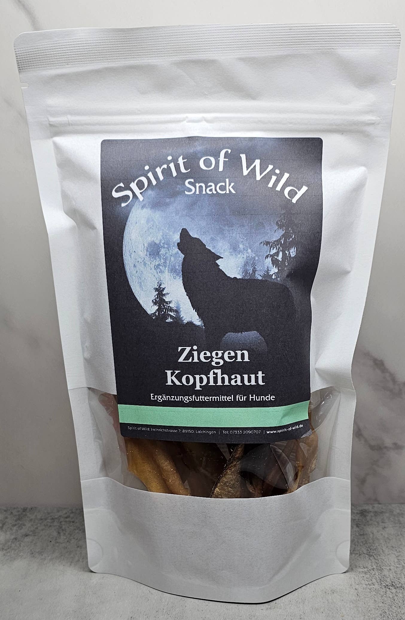 Forhåndssalg 10%, utsending fra uke 33/34! Spirit of Wild chews goat scalp (Oversettelse kommer)