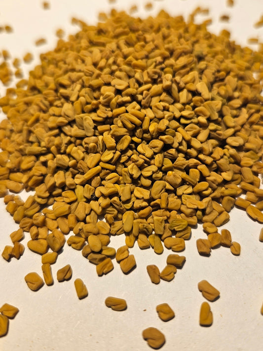 Bukkehornkløverfrø, hele. (Fenugreek). 100% naturlig råvare, ingen tilsetninger.
