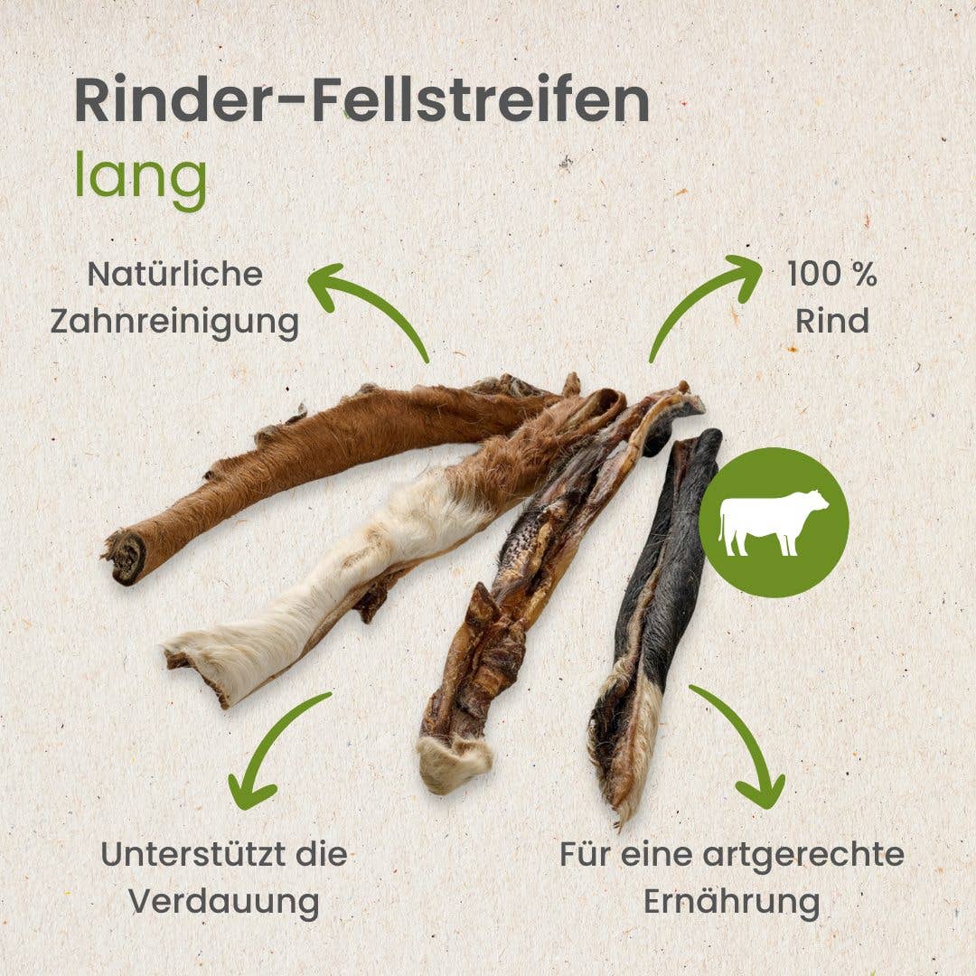 Forhåndssalg 10%, utsending fra uke 33! Cattle fur strip, long (Oversettelse kommer)