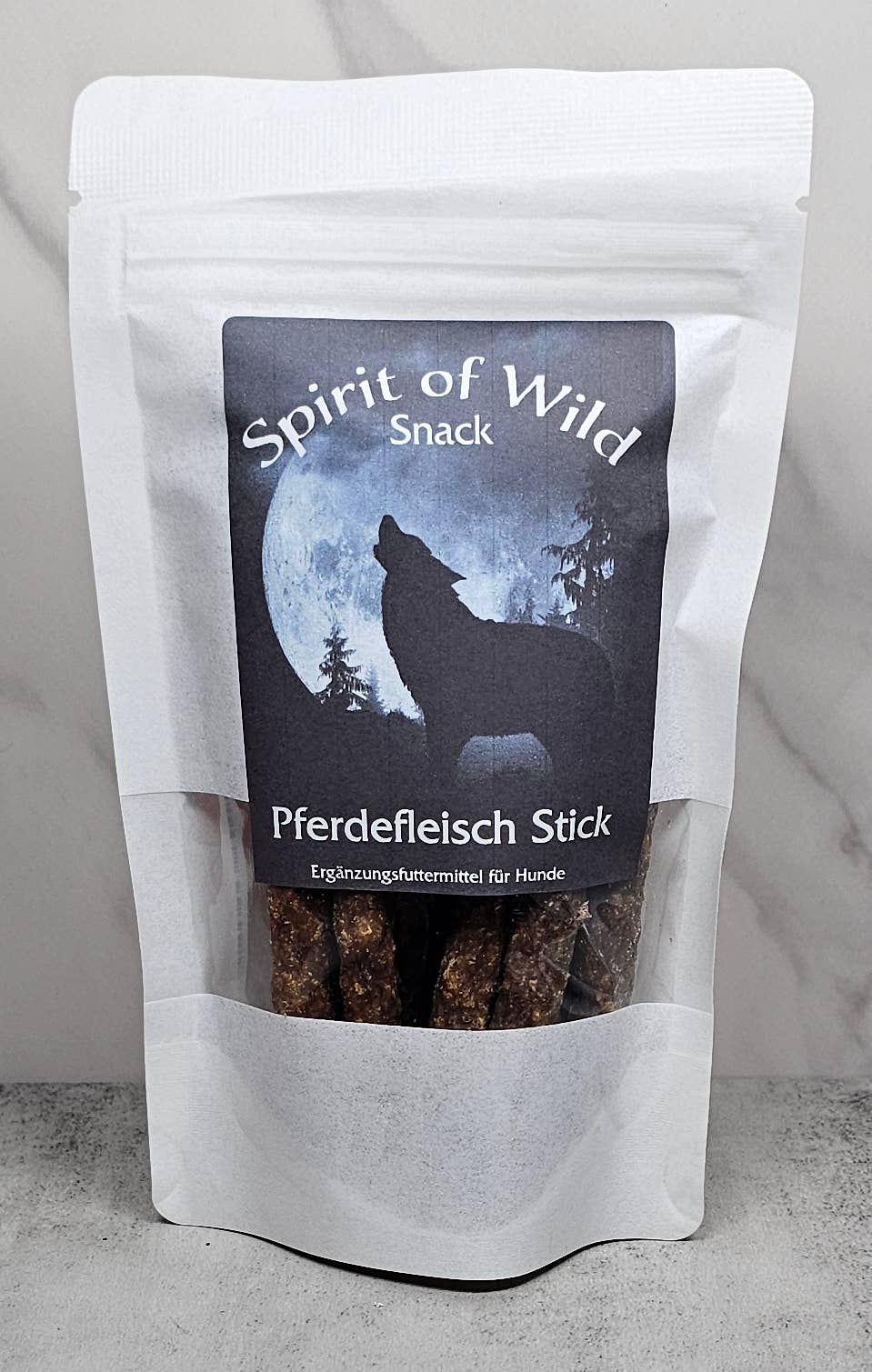 Forhåndssalg 10%, utsending fra uke 33/34! Spirit of Wild Snack Horsemeat Stick (Oversettelse kommer)