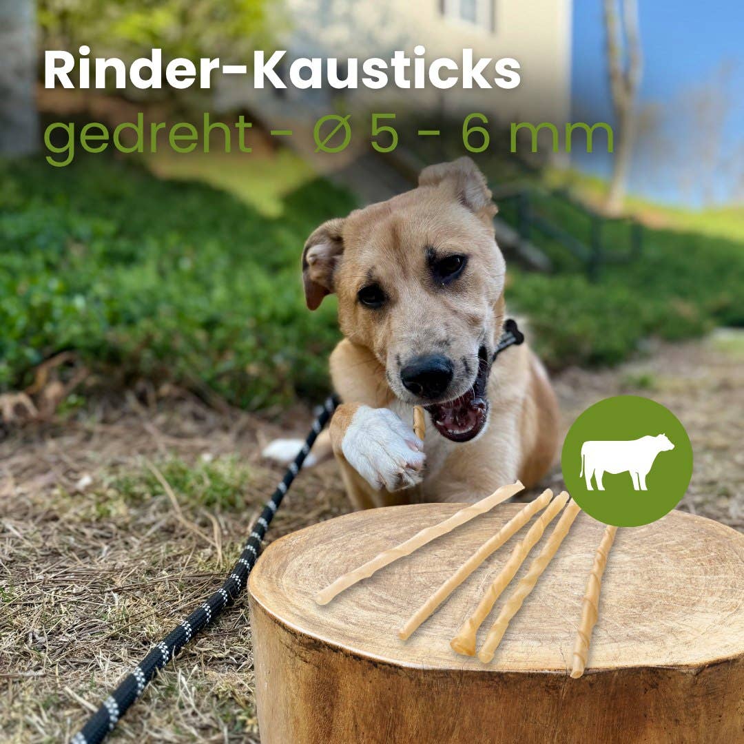 Forhåndssalg 10%, utsending fra uke 33! Beef chew sticks, twisted 5-6mm (Oversettelse kommer)