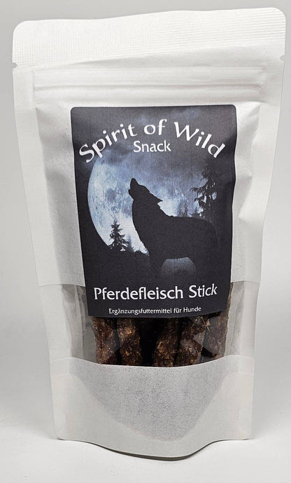 Forhåndssalg 10%, utsending fra uke 33/34! Spirit of Wild Snack Horsemeat Stick (Oversettelse kommer)