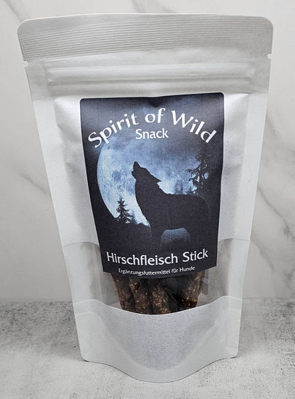 Forhåndssalg 10%, utsending fra uke 33/34! Spirit of Wild Snack Deer Meat Stick (Oversettelse kommer)