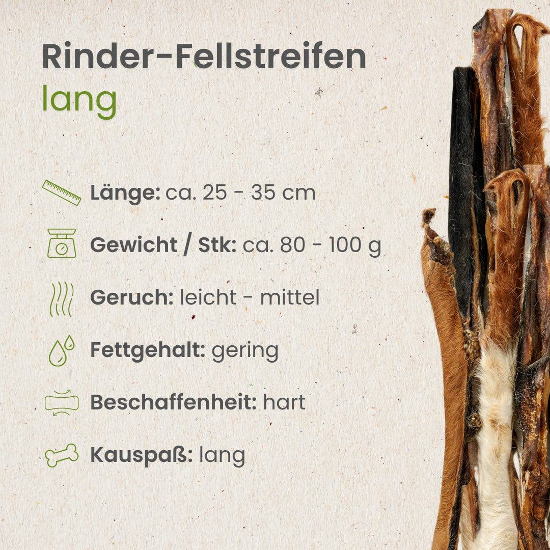 Forhåndssalg 10%, utsending fra uke 33! Cattle fur strip, long (Oversettelse kommer)