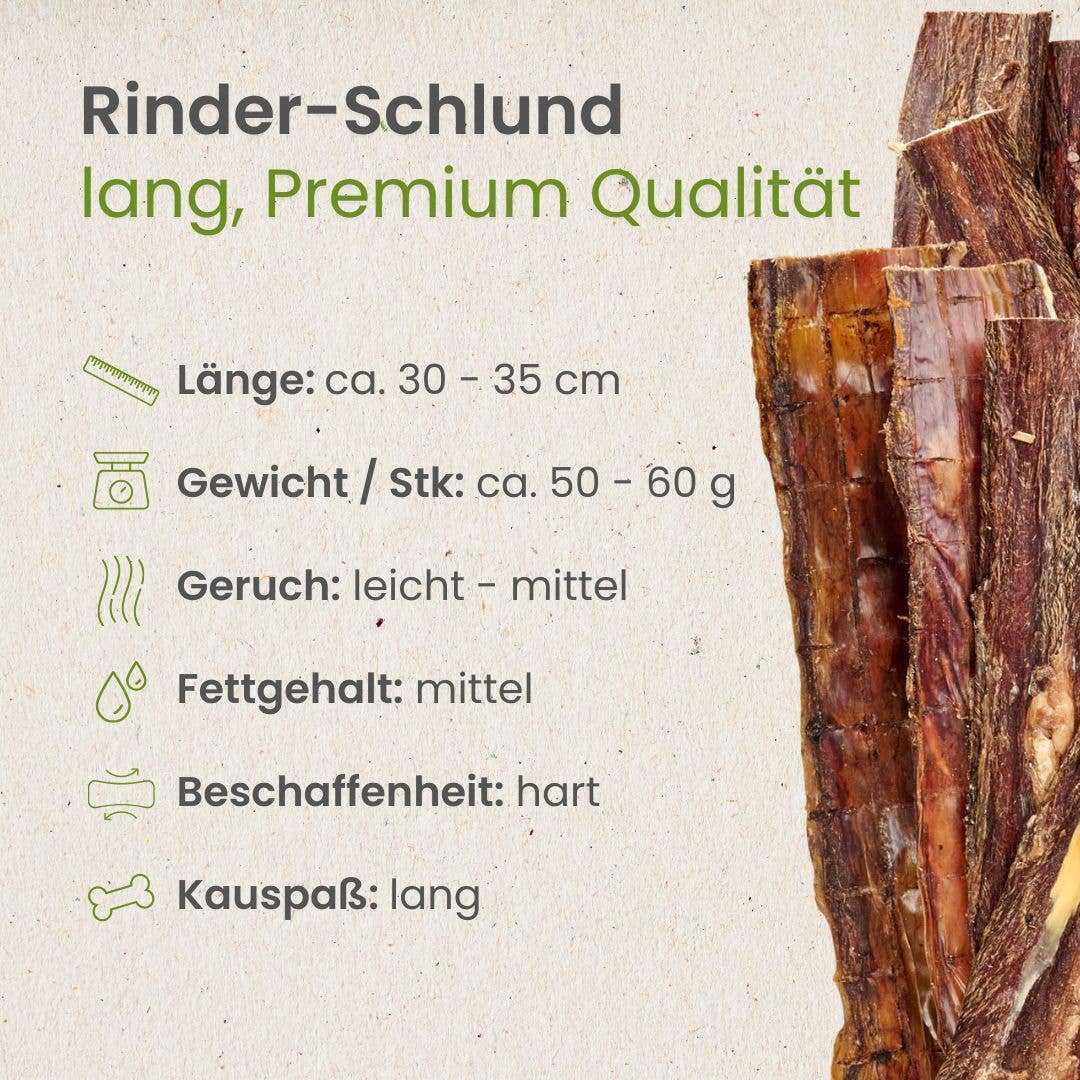 Nyhet, 10%! Spiserør av storfe, lang, premium kvalitet. 100% naturlig. Fra Kauartikel.com.