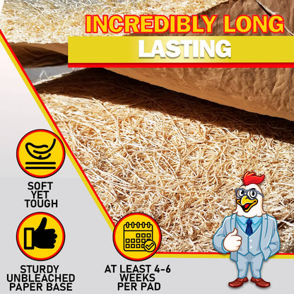 Underlag til rugekasser fjørfe, 100% naturlig, og komposterbart. Fra "My Favorite Chicken". (Oversettelse kommer)