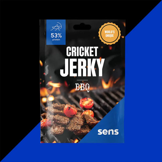 Første utsendelse uke 33. Cricket Jerky | BBQ 25 g (Oversettelse kommer)