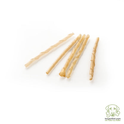 Forhåndssalg 10%, utsending fra uke 33! Beef chew sticks, twisted 5-6mm (Oversettelse kommer)