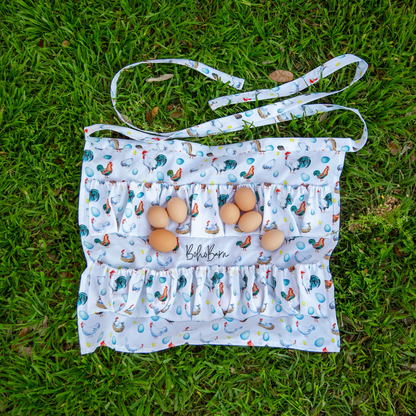 Nyhet! Egg collecting apron with elastic pockets (Oversettelse kommer.)