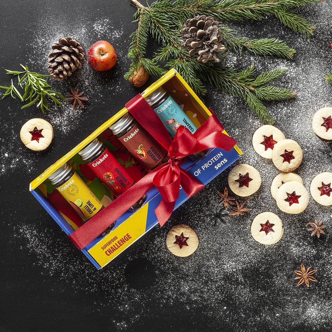 Første utsending uke 33. Roasted Edible Insects In Snack Gift Box (Oversettelse kommer)