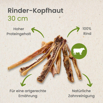 Skalpe av storfe, 30 cm, 100% naturlig. Fra Kauartikel.com