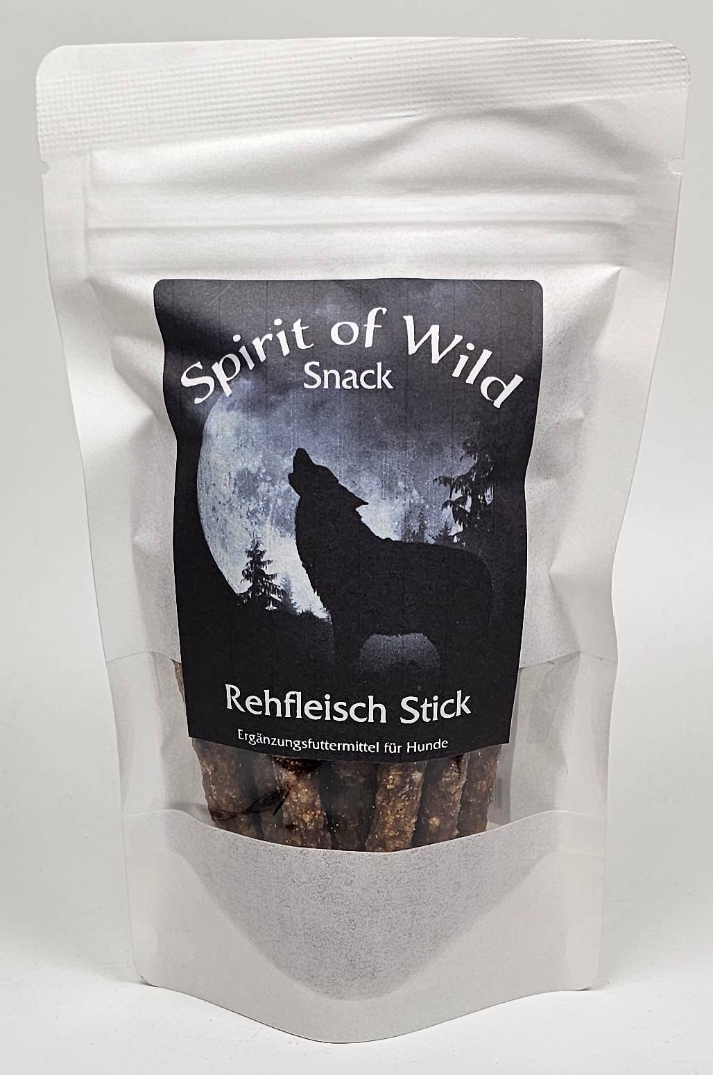 Forhåndssalg 10%, utsending fra uke 33/34! Spirit of Wild Snack venison stick (Oversettelse kommer)
