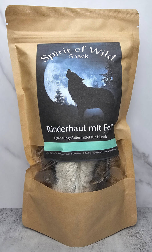 Forhåndssalg 10%, utsending fra uke 33/34! Spirit of Wild chews beef scalp with fur (Oversettelse kommer)