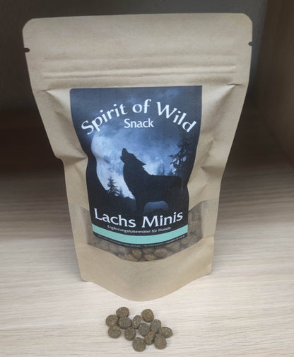 Forhåndssalg 10%, utsending fra uke 33/34! Spirit of Wild Snack Salmon Minis (Oversettelse kommer)