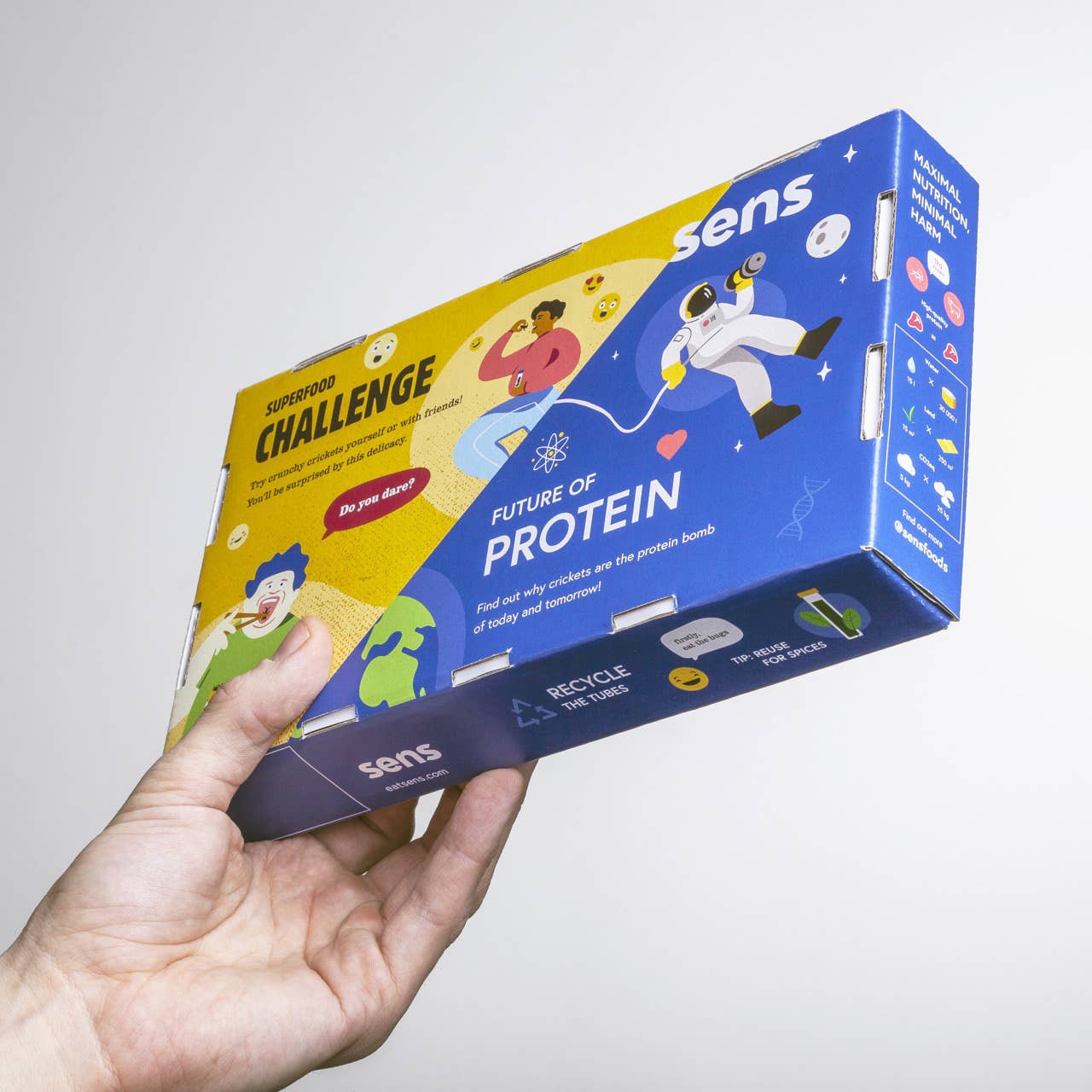 Første utsending uke 33. Roasted Edible Insects In Snack Gift Box (Oversettelse kommer)